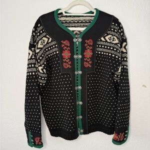 Vintage Norway fair isle Embroidered Women's Sweater